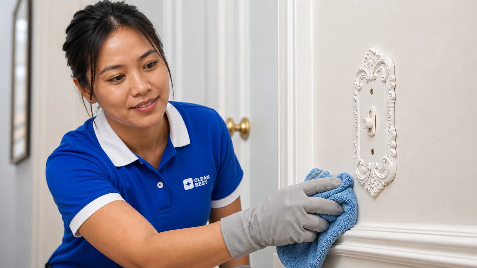 Clean Best cleaner working through the kitchen of a home in Penrith NSW